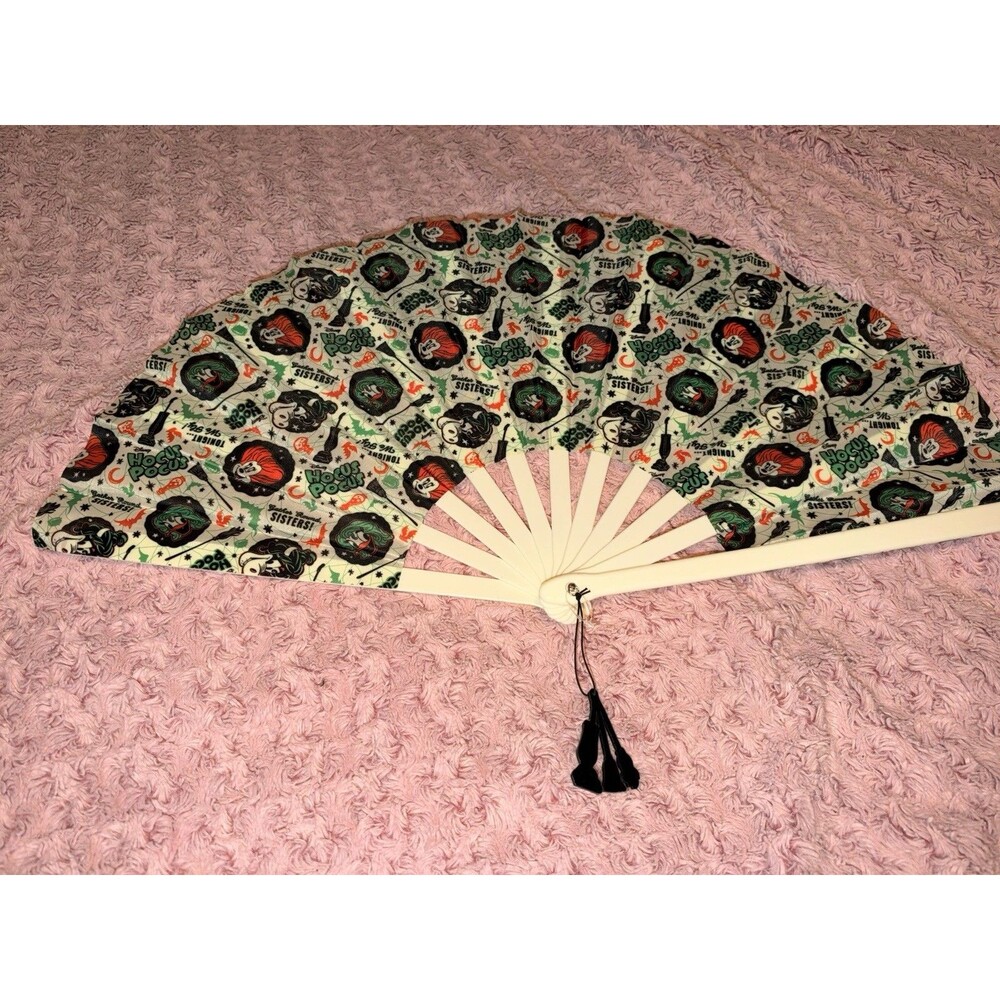 Minnie Daisy Hocus Pocus Sanderson Sisters Disney Hand Folding Fan Halloween